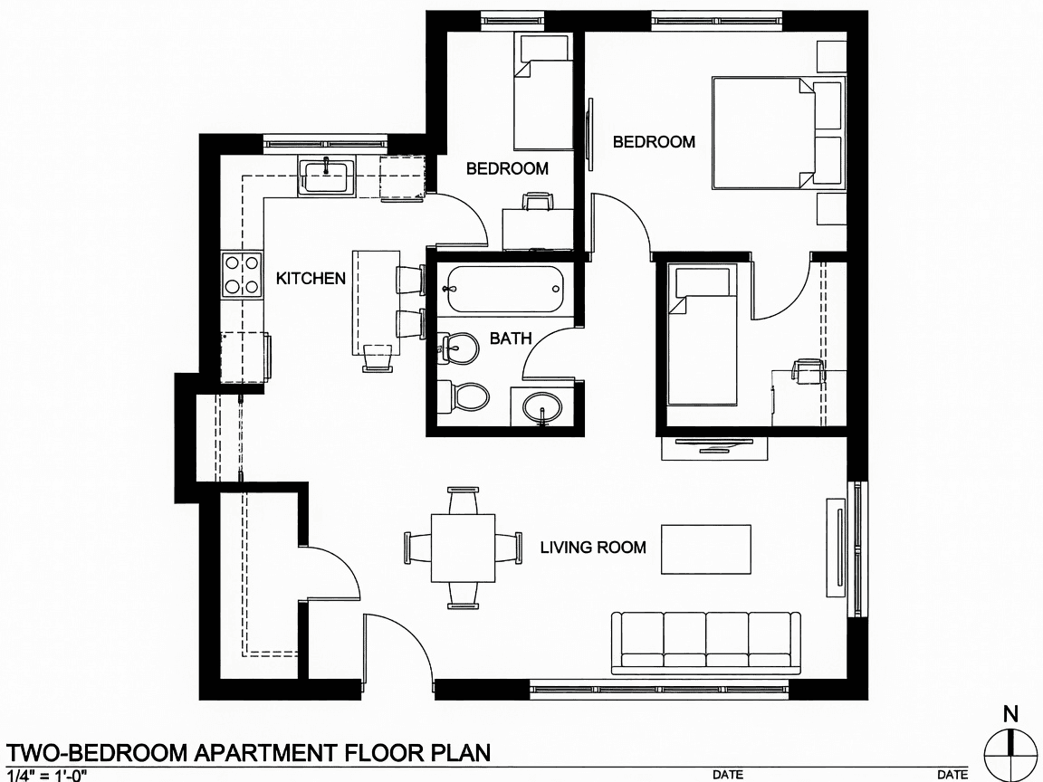 Example floor plan image before conversion